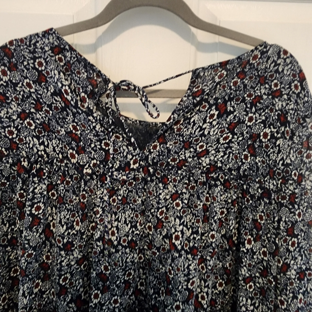 Ellos Navy Floral Dress - Picture 3 of 4